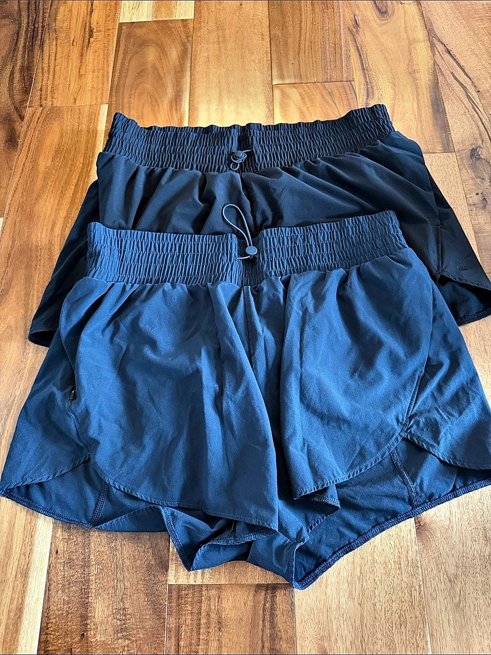 All in Motion Active Light High-Rise Shorts 3" Blue & Black Large